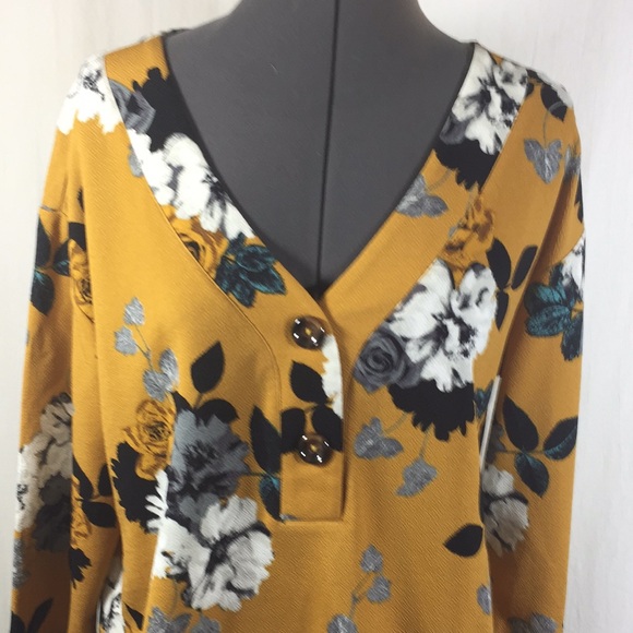 Jules & Leopold 3/4 Sleeve Floral Top Size M/M - Picture 2 of 9